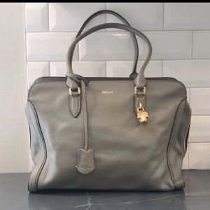 * HOST PICK * McQueen Padlock Satchel Grey